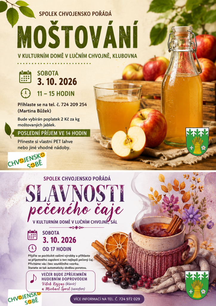 Moštování a&nbsp;Slavnosti počeného čaje